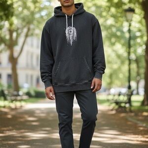 Men’s Grey Graphic Hoodie
